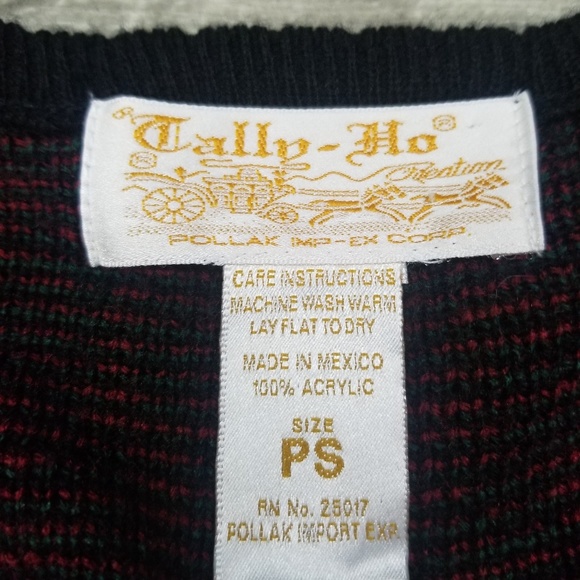 Vintage leopard print cardigan, red, green black - Picture 2 of 6